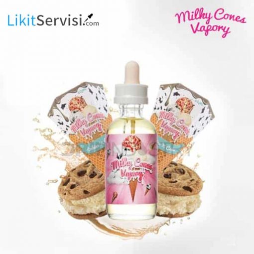 milky cones vapory cookies ncream kremalı kurabiye