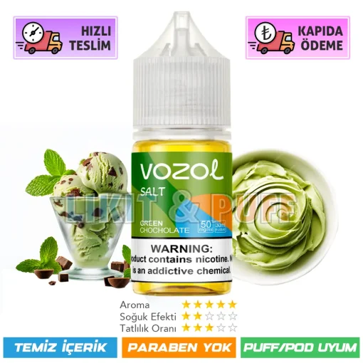 Vozol Likit Green Chocolate Cream