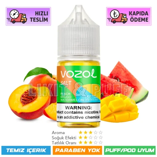 Vozol Likit Peach Mango Watermelon